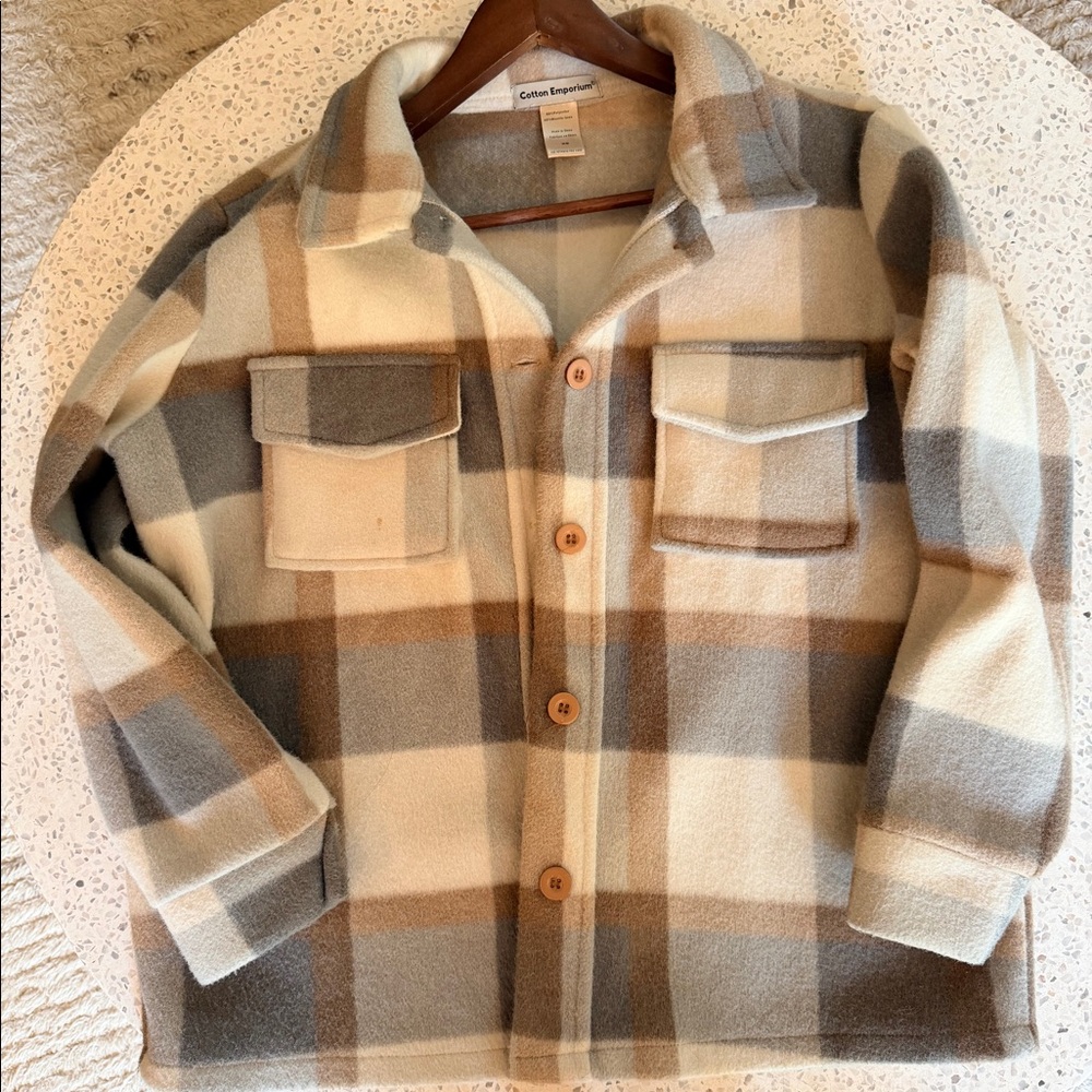 Cotton Emporium Oversized Shacket
